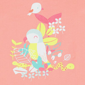 Tee-shirt manches courtes print fantaisie 