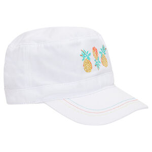 Visera de sarga con estampado de piñas  Main Visera de sarga con estampado de piñas