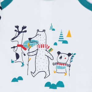 Conjunto de camiseta y pantalón con animales estampados 