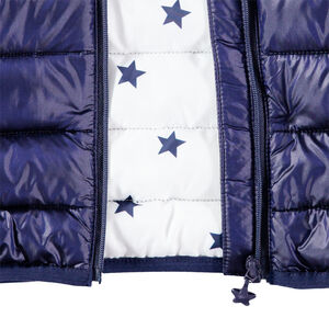 Chaleco anorak ligero con forro con estampado de estrellas 
