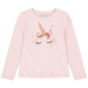 T-shirt manches longues en coton bio pour enfant fille 
