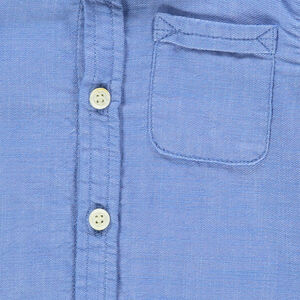 Camisa manga larga de algodón con bolsillo 