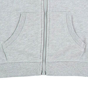 Chaqueta con capucha de felpa lisa 