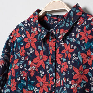 Robe manches longues imprimée fleurs all-over  Main Robe manches longues imprimée fleurs all-over