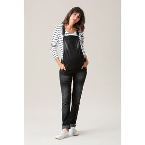 Salopette de grossesse en jean effet used 