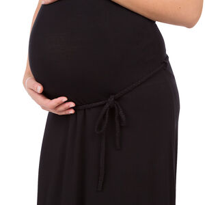 Vestido largo de premamá con corpiño 