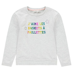 Júnior - Sudadera de felpa lisa con estampado de fantasía   Main Júnior - Sudadera de felpa lisa con estampado de fantasía