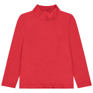 Sous-pull en coton uni à col cheminée 