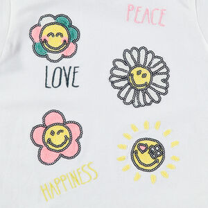 Camiseta de manga corta con flores de lentejuelas ©Smiley  Main Camiseta de manga corta con flores de lentejuelas ©Smiley