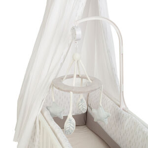 Móvil musical con suspensiones de terciopelo 