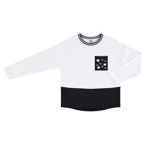 Júnior - Sudadera de felpa bicolor con bolsillos con ojales   Main Júnior - Sudadera de felpa bicolor con bolsillos con ojales
