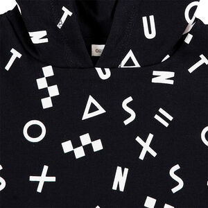 Sudadera de felpa con estampado gráfico all over 