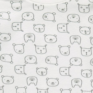 Camiseta manga larga de tejido de punto con estampado all-over 