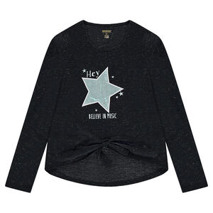 Júnior - Camiseta de manga larga de punto mezclado con hilo brillante  Main Júnior - Camiseta de manga larga de punto mezclado con hilo brillante