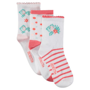 Juego de 3 pares de calcetines variados con peces de jacquard  Main Juego de 3 pares de calcetines variados con peces de jacquard