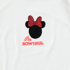 Camiseta interior con cuello vuelto con Minnie Disney bordada por delante 