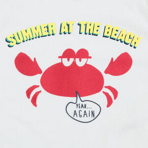 Camiseta de manga corta de punto con estampado de fantasía de estilo vacacional 