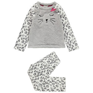 Pyjama en polaire avec oreilles en relief et détails brodés 