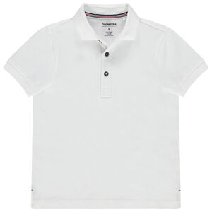 Polo de manga corta de algodón ecológico liso 