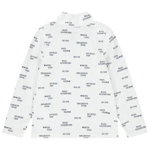 Suéter de cuello camisero estampado all-over 