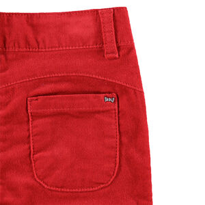  Pantalón de terciopelo liso con efecto arrugado 