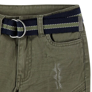Pantalón de tela teñida con cinturón desmontable 