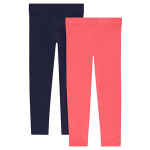 Juego de 2 leggings de punto con logo estampado  Main Juego de 2 leggings de punto con logo estampado