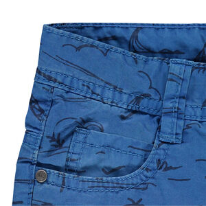 Bermudas de sarga con estampado all-over. 