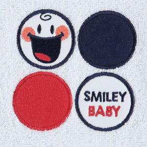 Juego de 2 manoplas de baño de toalla con parches Smiley 