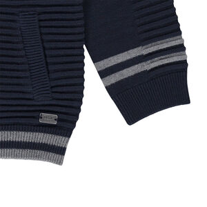 Chaqueta de punto de fantasía con cremallera. 