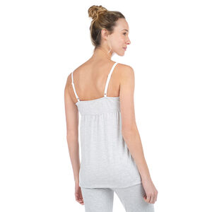 Camiseta homewear de premamña de algodón ecológico con encaje 