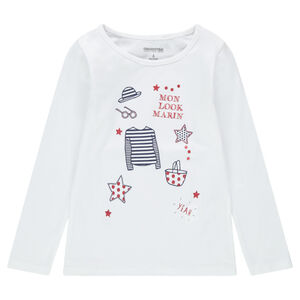 Camiseta de punto de manga larga con dibujo de fantasía estampado  Main Camiseta de punto de manga larga con dibujo de fantasía estampado