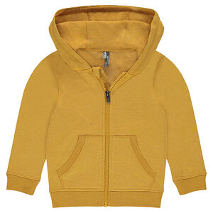 Chaqueta de felpa con cremallera y capucha  