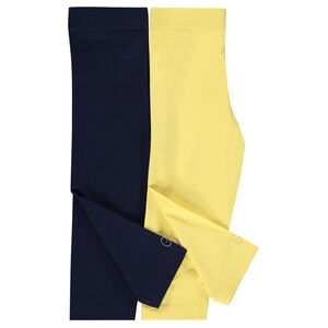 Júnior - Juego de 2 leggings lisos con logo estampado  Main Júnior - Juego de 2 leggings lisos con logo estampado
