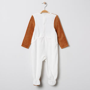 Dors-bien en velours bicolore motif ours 