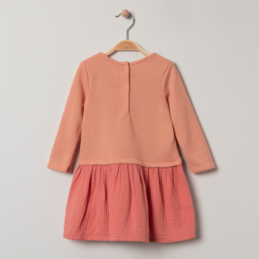 Robe effet 2 en 1 à animaux printés et broderies 