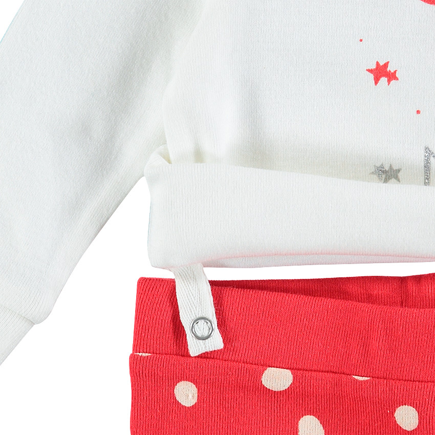 Pijama de punto con estampado de ©Disney Minnie y parte inferior con estampado de lunares 