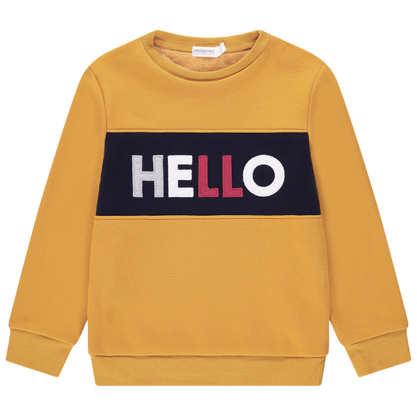 Sudadera de felpa con inscripciones bordadas 