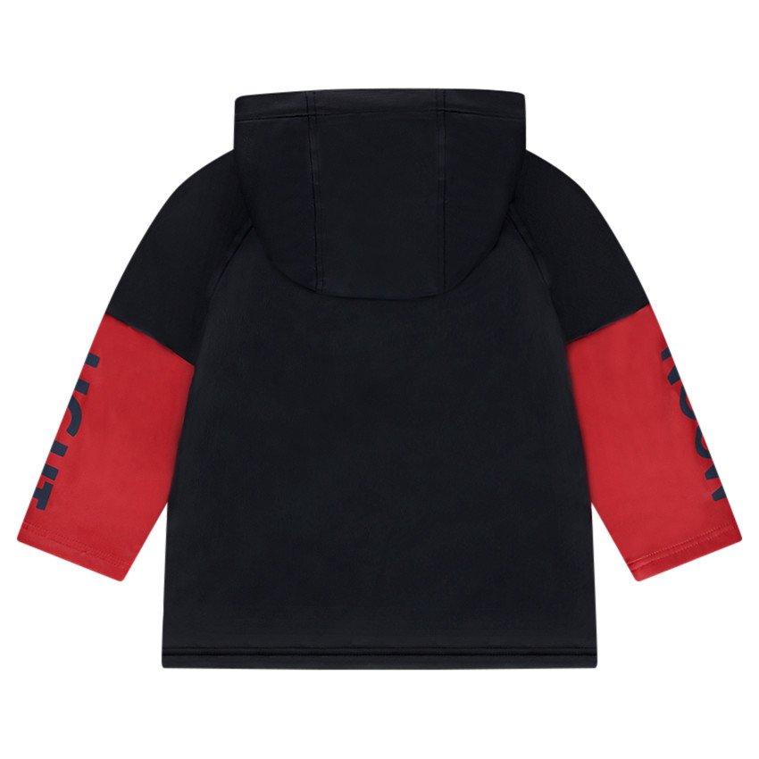 Parka con capucha de goma efecto 2 en 1 con bolsillos 