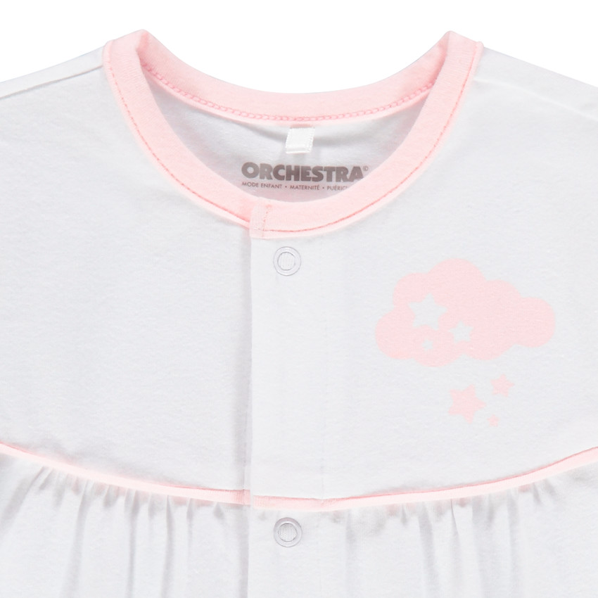 Pelele en algodon bio print nubes 