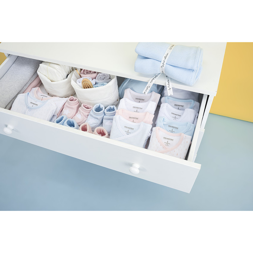 Pelele en algodon bio à estampados placés y inscripcion  