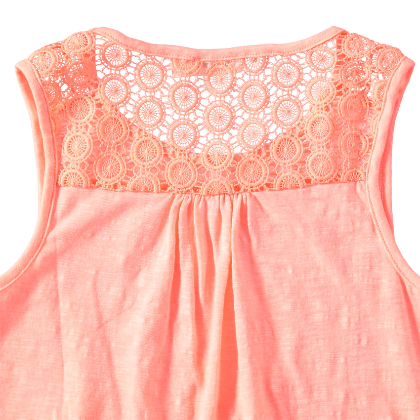 Júnior - Camiseta sin mangas de punto slub con encaje en la espalda  Additional Júnior - Camiseta sin mangas de punto slub con encaje en la espalda