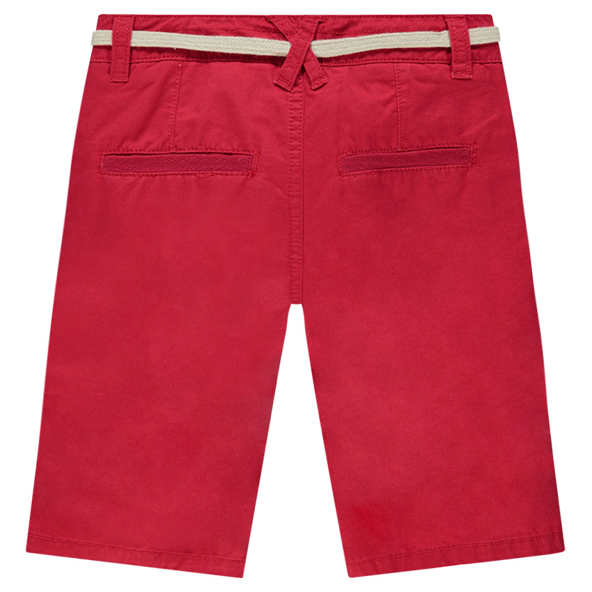 Bermudas de algodón con cinturón trenzado desmontable 