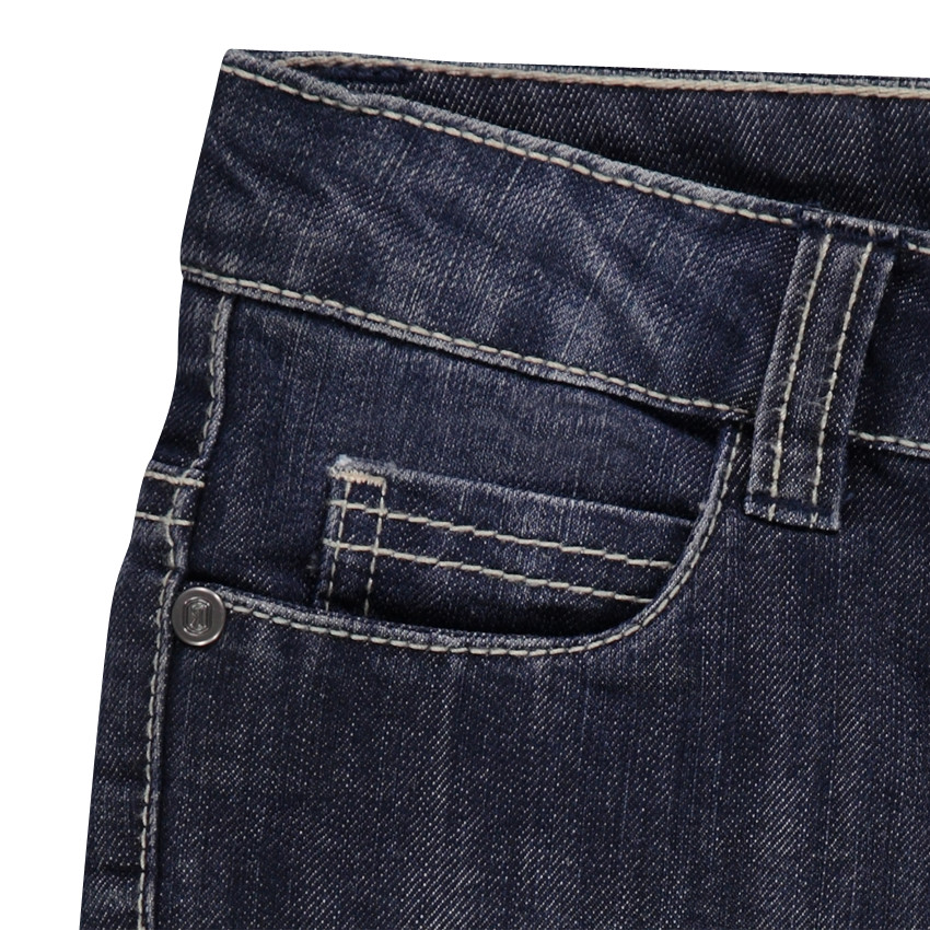 Bermuda efecto usado y efecto crinkle de jean 