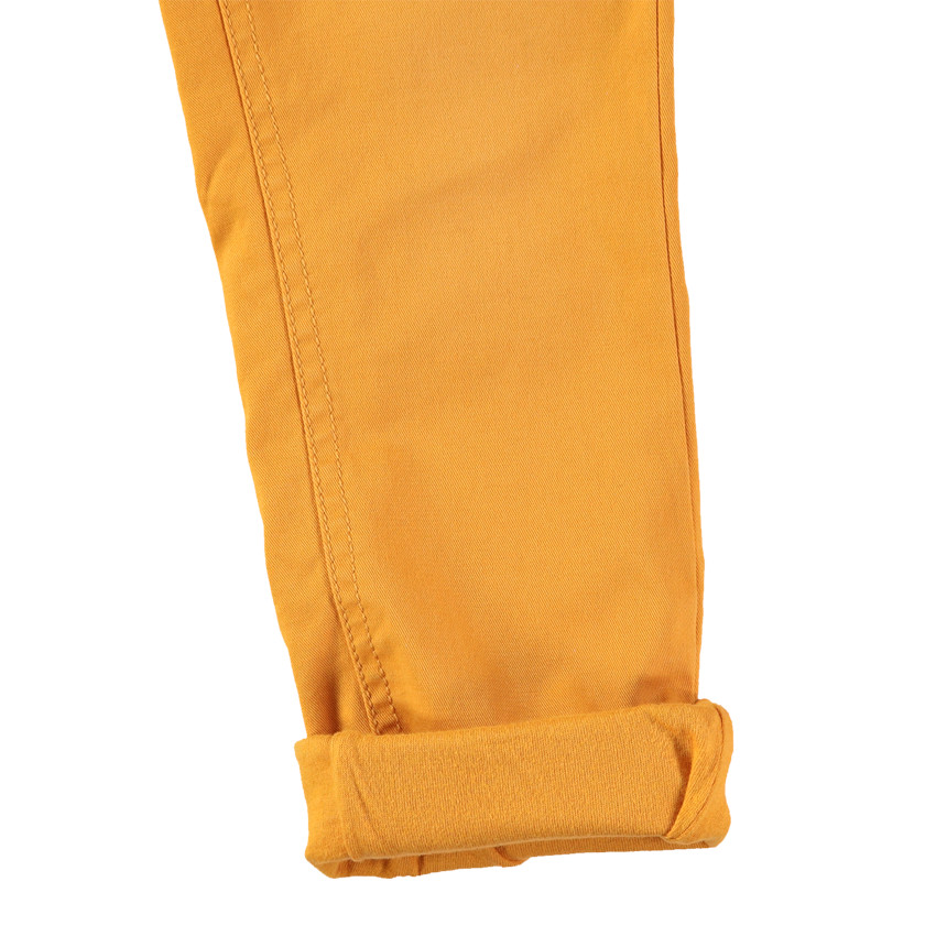 Pantalón de algodón de efecto teñido y arrugado con tirantes de rayas desmontables 