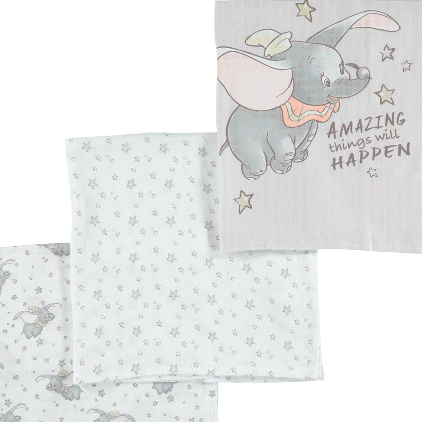 Set de 3 langes Dumbo Disney  Additional Set de 3 langes Dumbo Disney