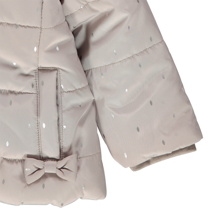 Doudoune matelassée à motif brillant doublée sherpa 