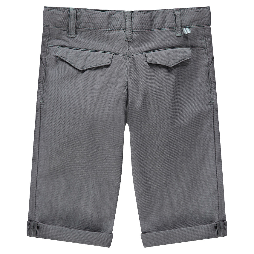 Bermudas de fiesta de algodón de fantasía gris 