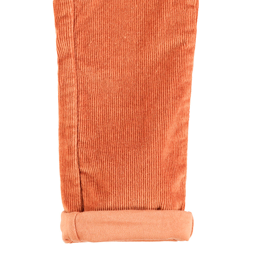 Pantalón de pana fina con tirantes elásticos desmontables 