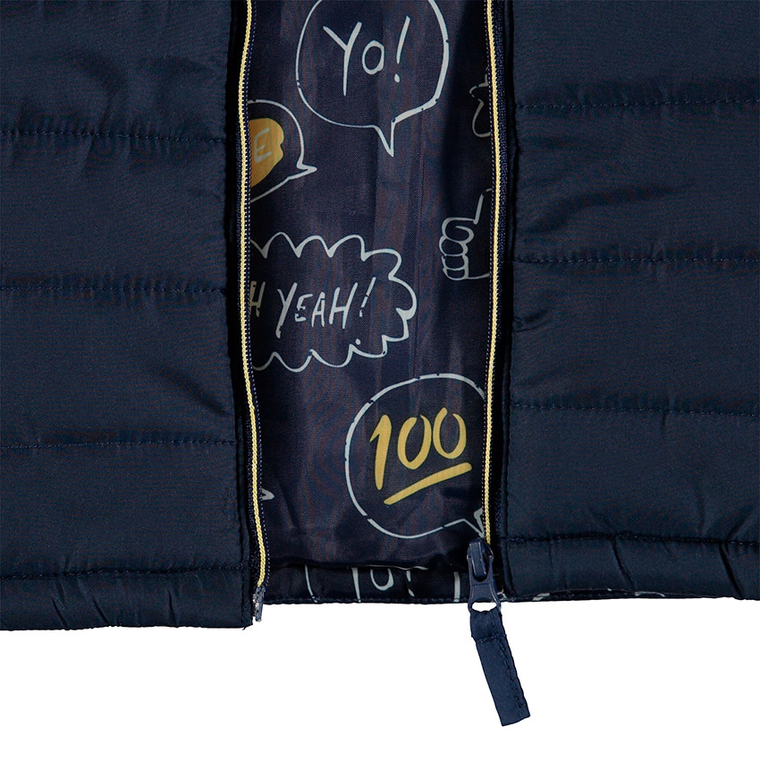 Anorak sin mangas con parche cosido y capucha desmontable 